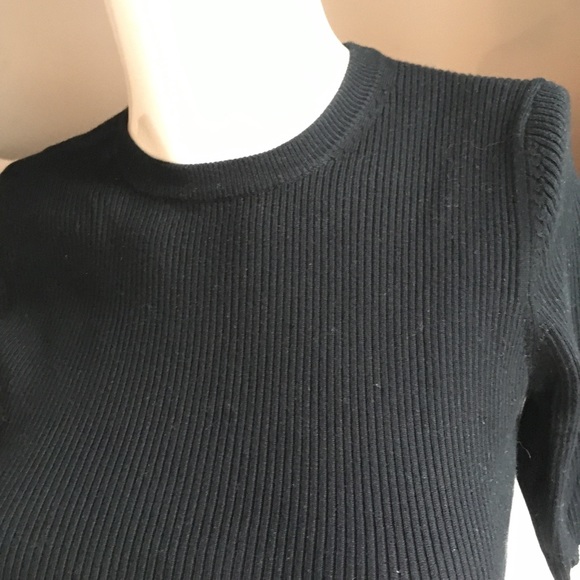 Zara Ribbed Quarter Sleeve High Neck Sweater Shirt - Picture 8 of 8